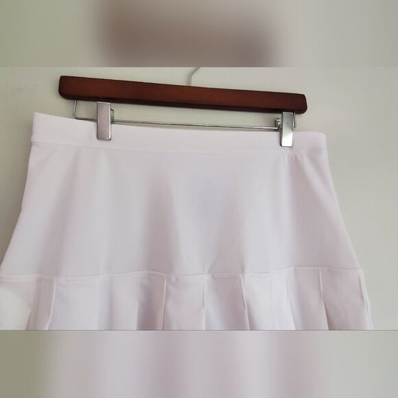 Wimbledon Performance White Pleated Tennis Skirt Womens Size 14 - Picture 6 of 10
